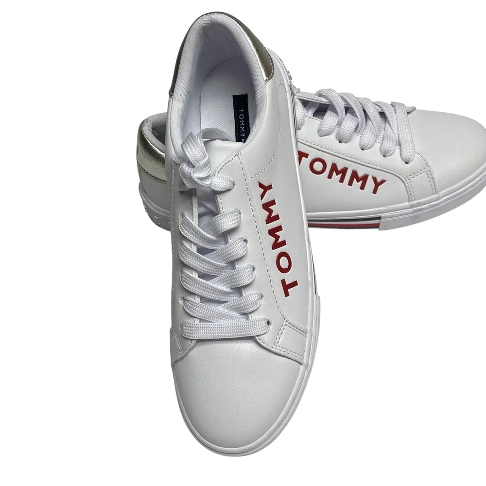 Tommy Hilfiger Lestiel Lace-Up Faux Leather Casual Sneaker 8M‎ NEW